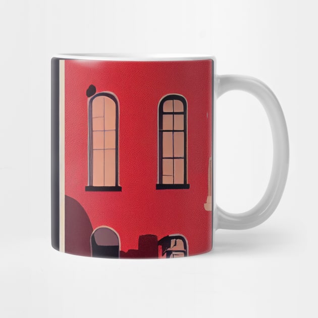 Wes Anderson Red Neighborhood Windows by Motif Mavens